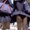 【パンチラ隠撮動画】街中で突風が吹き女子校生の制服スカートが捲れてパンツ丸見えｗｗｗ
