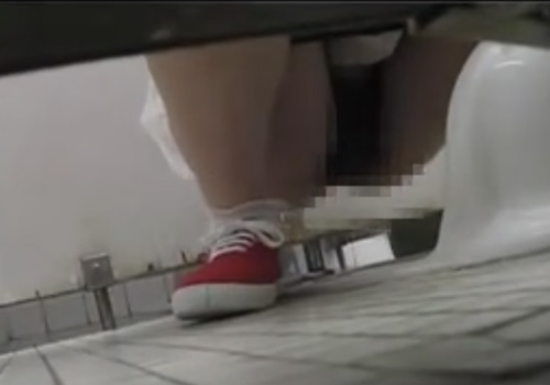 【トイレ盗撮動画】公衆便所に潜伏して女性を待つ…オシッコしてる様子を神アングルで記録するｗｗｗ